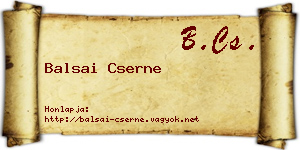 Balsai Cserne névjegykártya